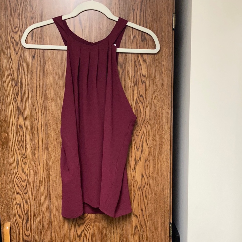 Naked zebra deep red/purple tank top perfect for professional or social settings